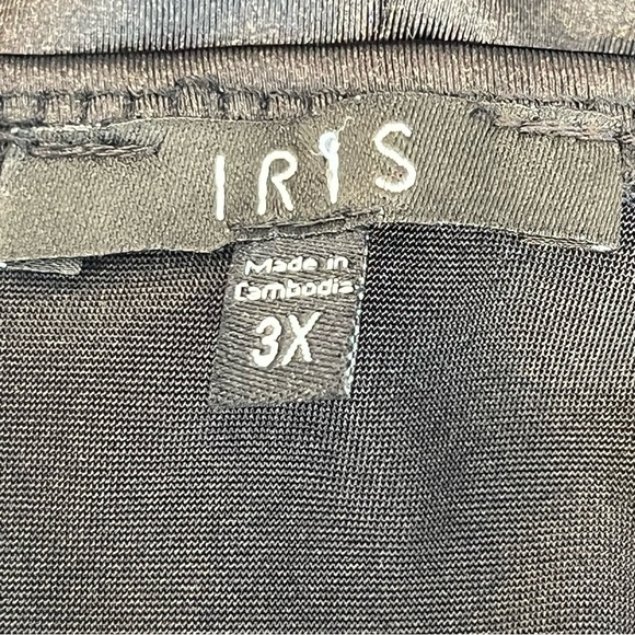 Iris Plus Size LBD Plus Size 3X Black Silk-Like Asymmetrical Spaghetti Straps - Picture 9 of 14